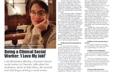 Being a Clinical Social Worker: ‘I Love My Job’   Featuring Cate Richard-Henley Psychotherapist